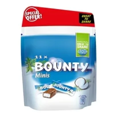 Bounty Minis Chocolate Pouch Pack (11pcs) 275G