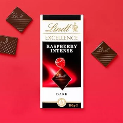 Lindt Excellence Dark Raspberry Intense Chocolate Bar 100gm