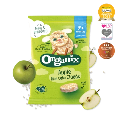 Organix Apple Rice Cake Clouds (From 7+ Months) 40g