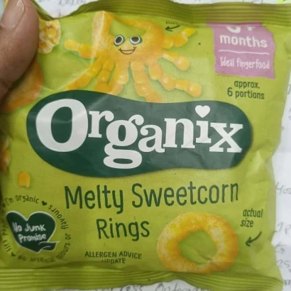 Organix  Melty sweetcorn Rings  (From 6+ Months) 25g