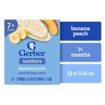 Gerber Banana Peach Teethers Wafers (From 7+mnths) 48gm