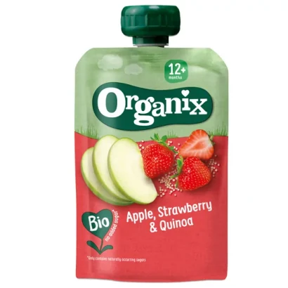 Organix Apple, Strawberry & Quinoa Puree (From 12+mnths) 100gm