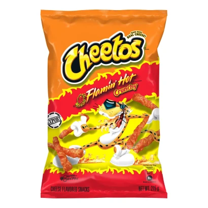 Cheetos Flaming Hot Crunchy Cheese Flavor Snacks 215gm