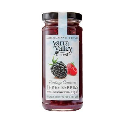 Yarra Valley Hilltop Three Berries Jam 300gm