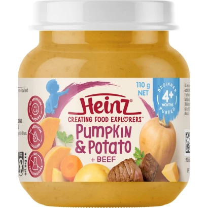 Heinz Pumpkin & Potato + Beef Custard (From 4+mnths) 110gm