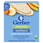 Gerber Organic Teethers Mango, Banana & Carrot Gentle Teething Wafers (From 7+mnths) 48gm