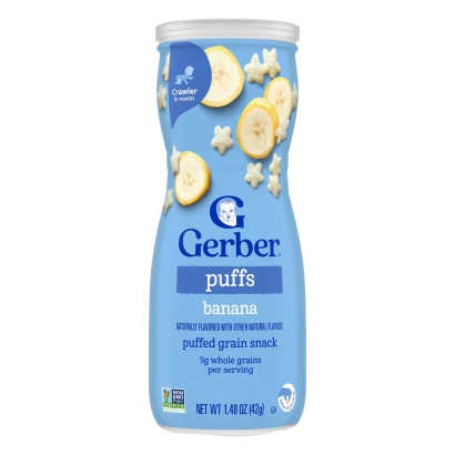 Gerber Banana Puffs (8+ Months) 42gm