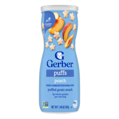 Gerber Peach Puffs (8+ Months) 42gm