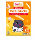 Baebis Organic Rice Stick Pumpkin, Cheese & Onion (9+mnths) 15g